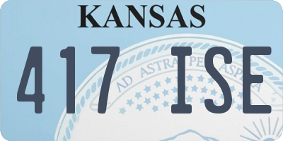 KS license plate 417ISE