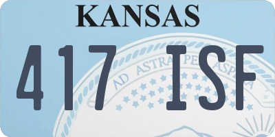 KS license plate 417ISF