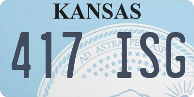 KS license plate 417ISG
