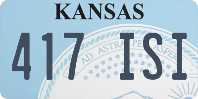 KS license plate 417ISI