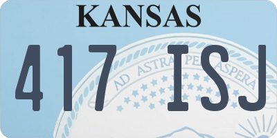 KS license plate 417ISJ