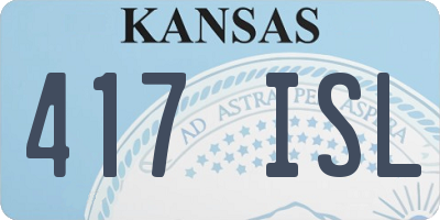 KS license plate 417ISL