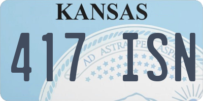 KS license plate 417ISN