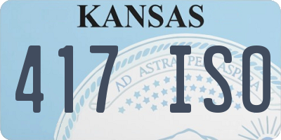 KS license plate 417ISO