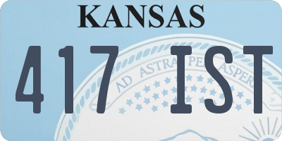 KS license plate 417IST