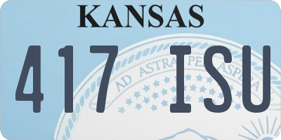 KS license plate 417ISU