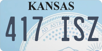 KS license plate 417ISZ