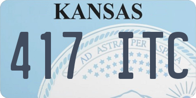 KS license plate 417ITC
