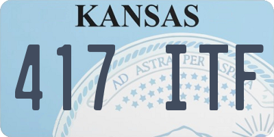 KS license plate 417ITF
