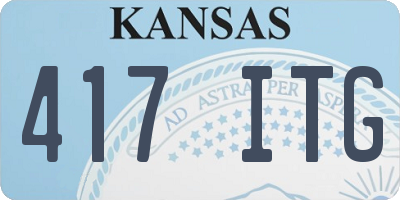 KS license plate 417ITG