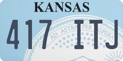 KS license plate 417ITJ