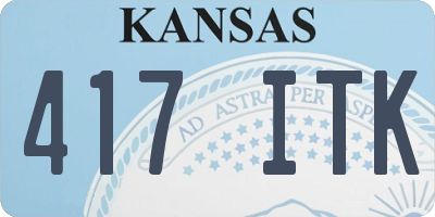 KS license plate 417ITK