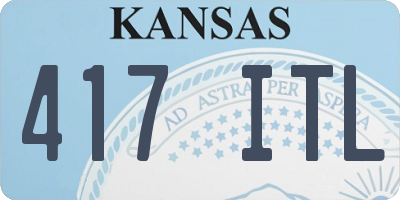 KS license plate 417ITL