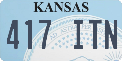 KS license plate 417ITN