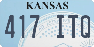 KS license plate 417ITQ