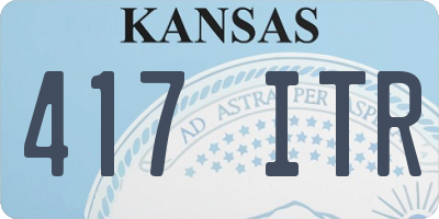 KS license plate 417ITR