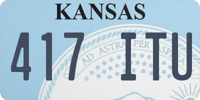 KS license plate 417ITU