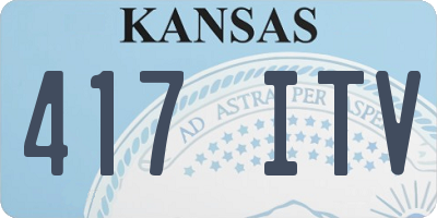 KS license plate 417ITV
