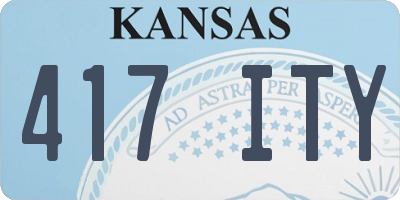 KS license plate 417ITY