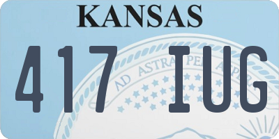KS license plate 417IUG