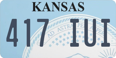 KS license plate 417IUI
