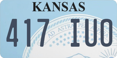 KS license plate 417IUO