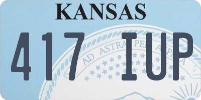 KS license plate 417IUP