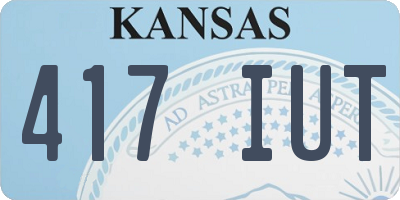 KS license plate 417IUT