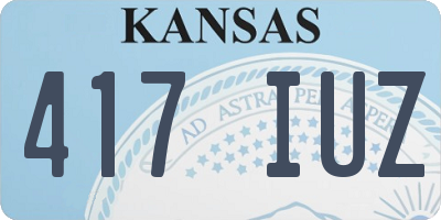 KS license plate 417IUZ
