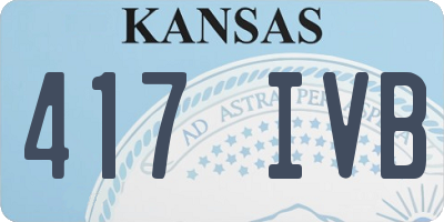 KS license plate 417IVB