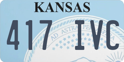 KS license plate 417IVC