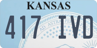 KS license plate 417IVD