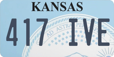 KS license plate 417IVE