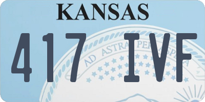 KS license plate 417IVF