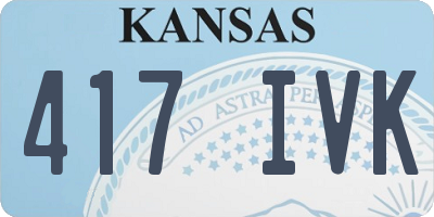 KS license plate 417IVK