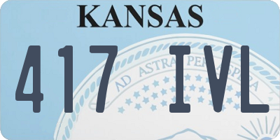 KS license plate 417IVL