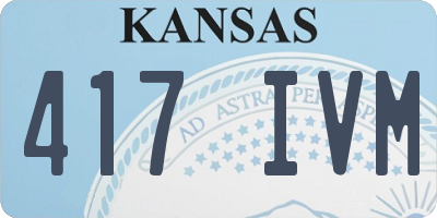 KS license plate 417IVM