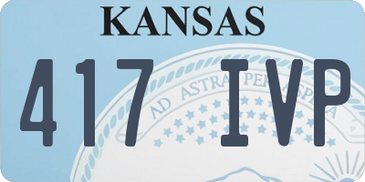 KS license plate 417IVP