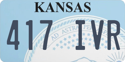 KS license plate 417IVR