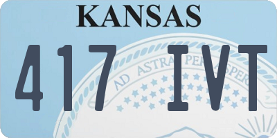 KS license plate 417IVT