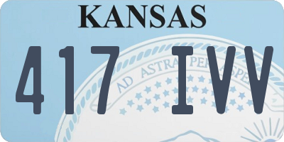 KS license plate 417IVV