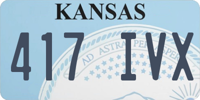KS license plate 417IVX