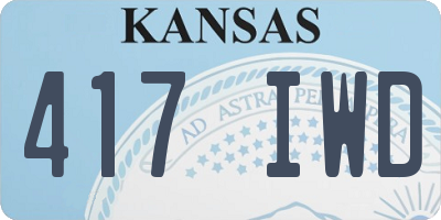 KS license plate 417IWD