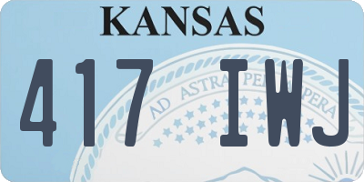 KS license plate 417IWJ