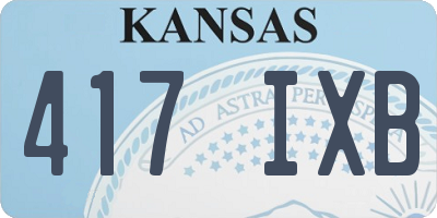 KS license plate 417IXB