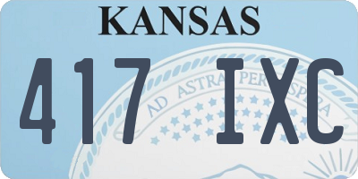 KS license plate 417IXC