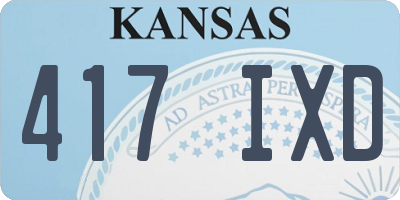 KS license plate 417IXD