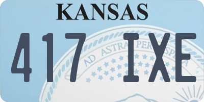 KS license plate 417IXE