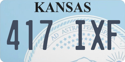 KS license plate 417IXF