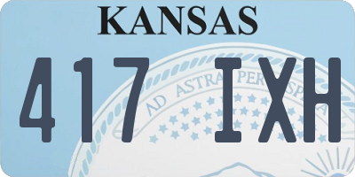 KS license plate 417IXH